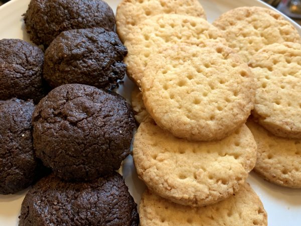 Chocolate Drops and Coconut Biscuits